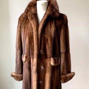 J. Mendel Full Length Classic Mink Coat Lovely WHISKY Colour VTG